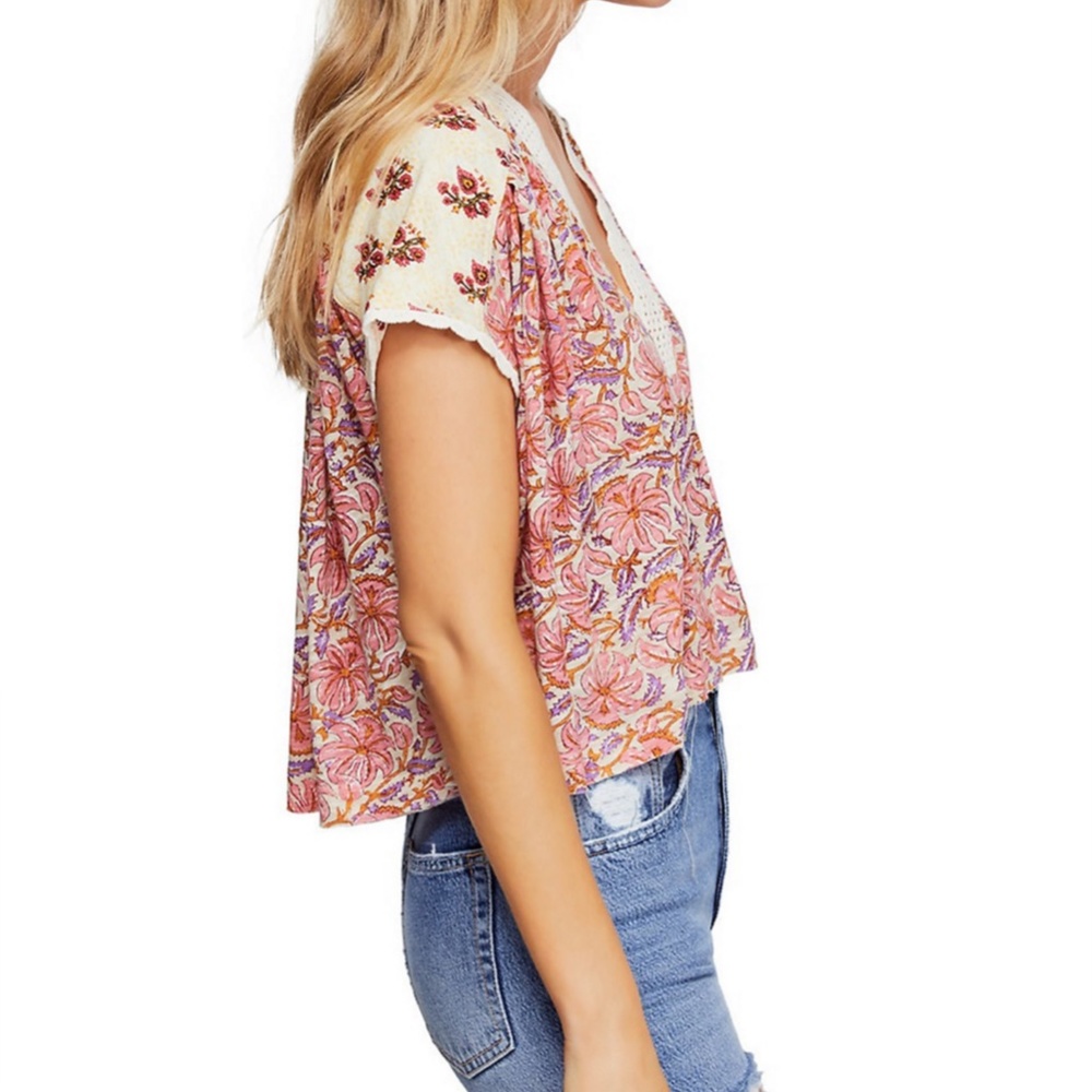 NWT Free People Leilani Floral Printed Top XS - Picture 2 of 7